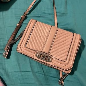 Rebecca Minkoff Quilted Leather Crossbody bag in pink